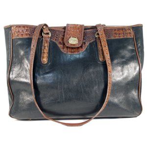 BRAHMIN Vintage Leather Tote Business Bag